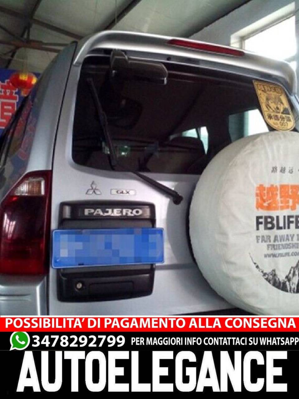 SPOILER POSTERIORE SUL TETTO ABS  per Mitsubishi Pajero 2006-2015