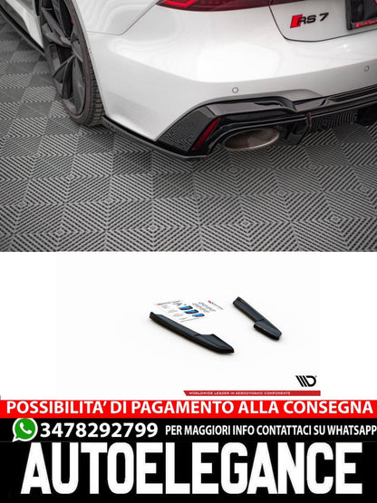 SPLITTER LATERALI POSTERIORI ADATTO PER V.2 AUDI RS6 C8 / RS7 C8  (2019- )