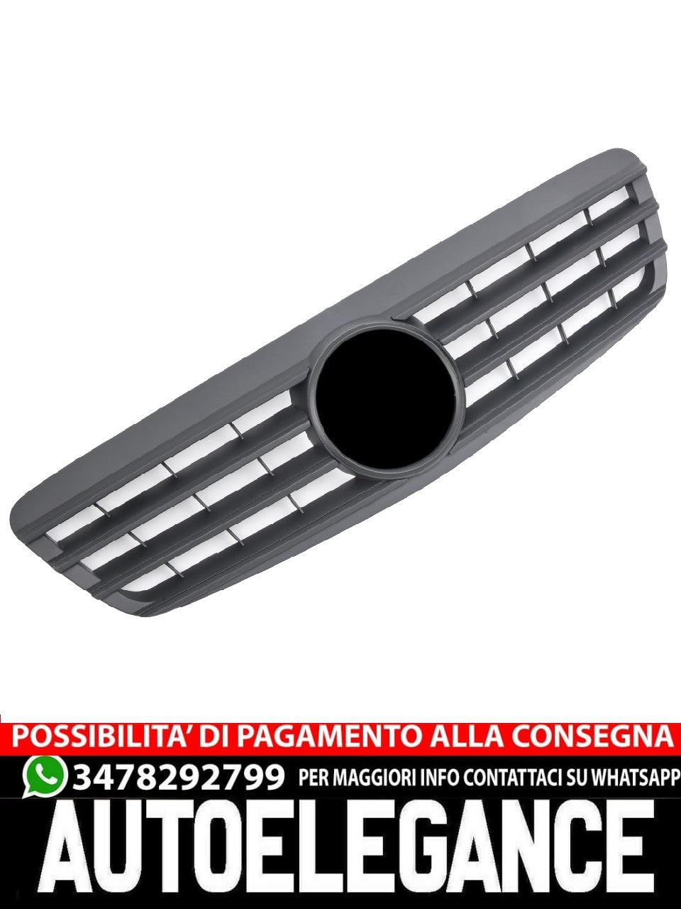 Griglia sportiva per Mercedes W220 S 1998-2002 nero opaco AMG LOOK