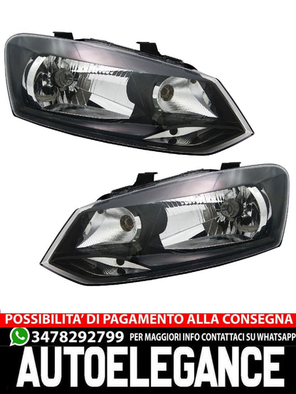 Black Headlights Set for Mercedes W203 C-Class by EAGLE EYES 