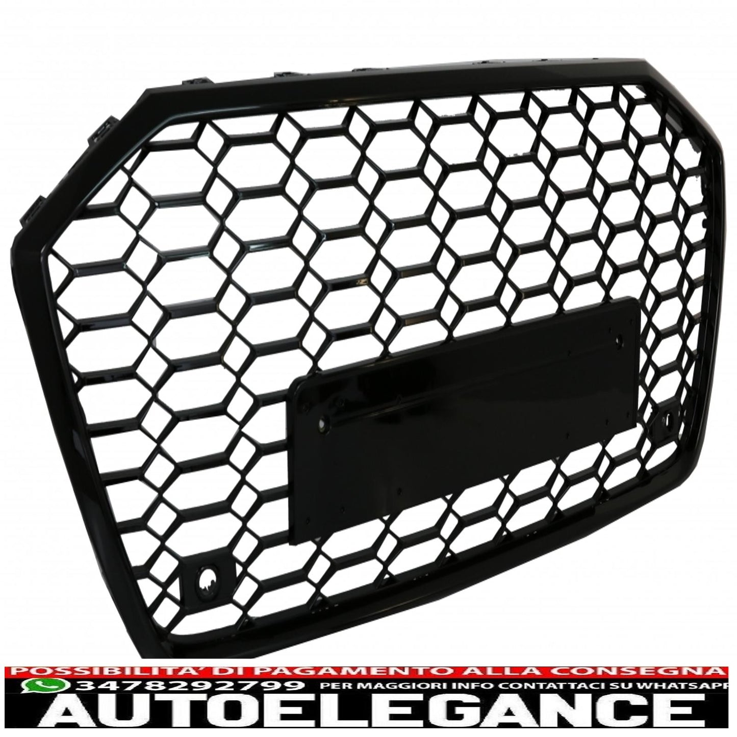 center grille without badge suitable for audi a6 c8 4k (2018-up) rs6 design piano black 