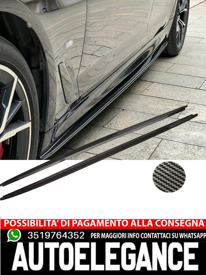 Minigonne laterali adatto per BMW Serie 5 G30 Sport look carbonio