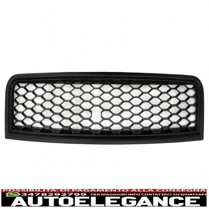 front grille without badge suitable for audi a4 b6 saloon avant 8e/8h (2001-2004) rs design matt black 