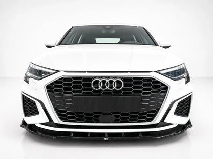 👉Splitter anteriore per Audi S3/A3 S-Line 8Y (2020-2024) ABS nero lucido-👈