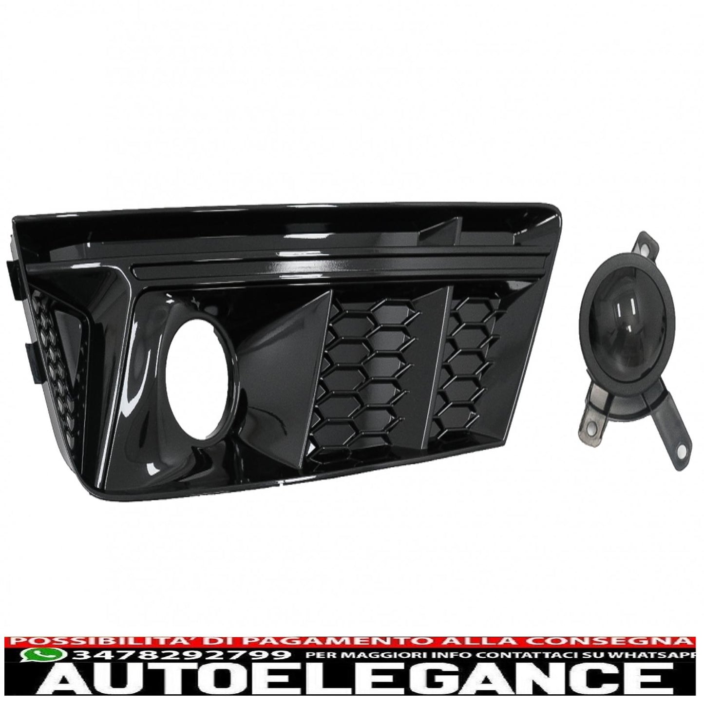 lower grill bumper covers ACC side grills suitable for audi a4 b9 sedan avant (2016-2018) rs4 design black edition 