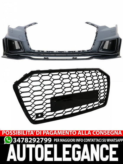 Paraurti anteriore con Griglia Centrale adatto per Audi A6 C8 4K (2018-2020) RS6