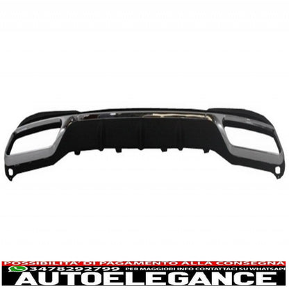diffusore posteriore con terminali di scarico neri adatto per mercedes classe e w212 s212 facelift (2013-2016) solo paraurti pacchetto sportivo
