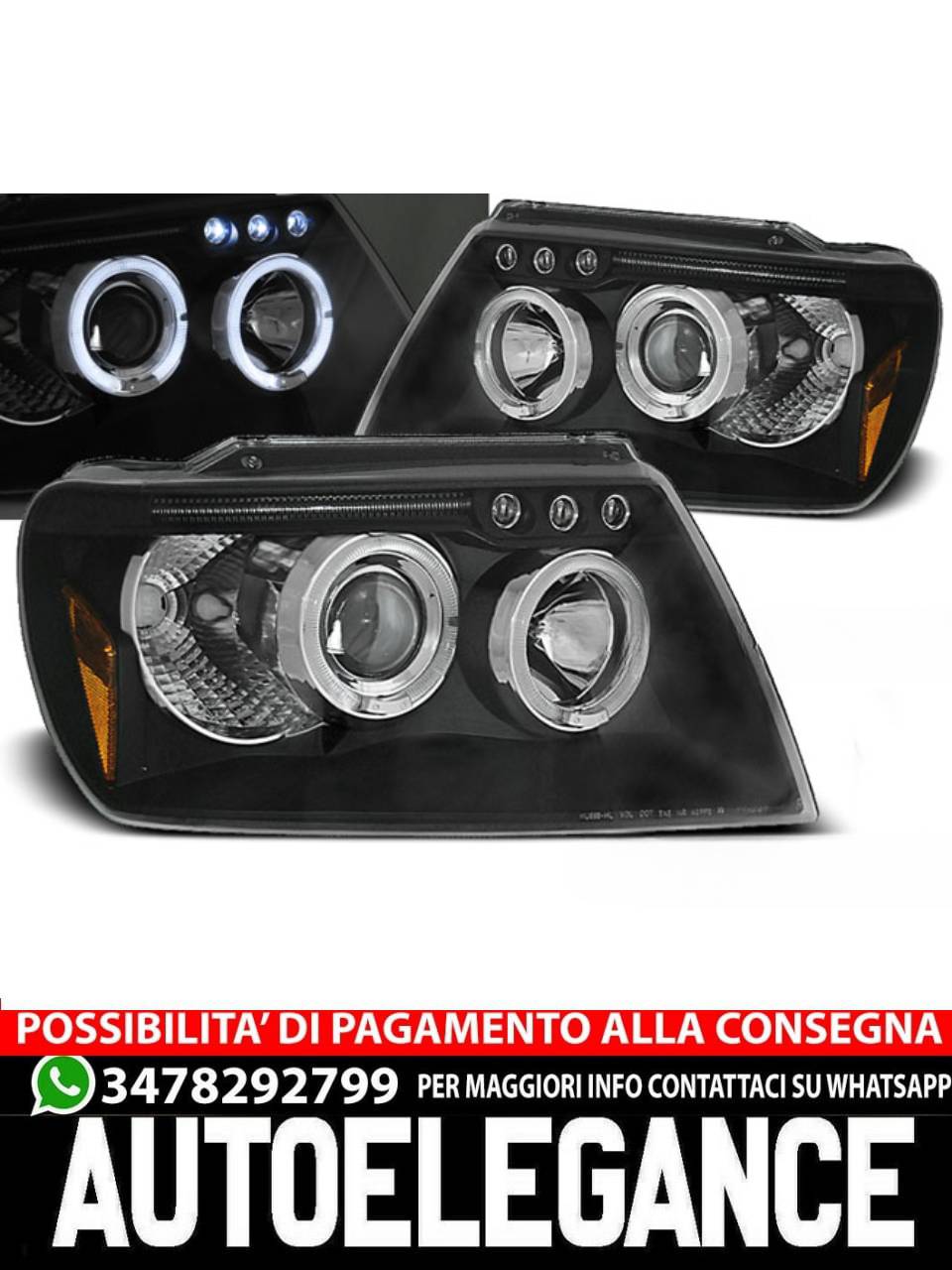 CHRYSLER JEEP GRAND CHEROKEE 99-05.05 ANGEL EYES NERO