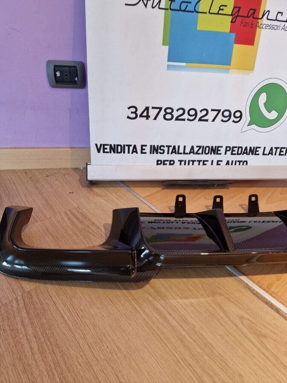 REAR DIFFUSER FOR BMW 5 SERIES F10 F11 2010-2017 IN ABS LOOK M5 CARBON