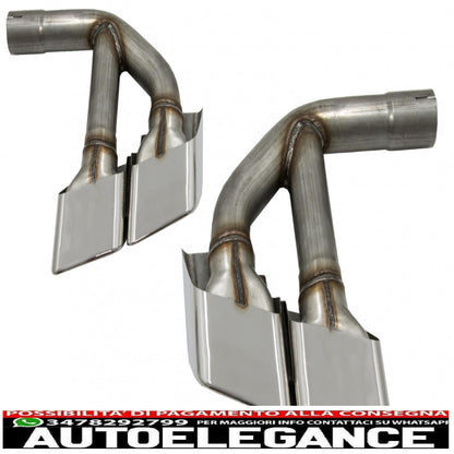 Terminali di scarico terminali di scarico adatti per audi q7 4m (2015-2019) sq7 design solo cromati 3.0 benzina benzina