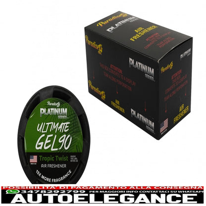 Paradise Fresh Air Ultimate gel deodorante per ambienti serie Platinum elimina odori 4 vasetti Tropic Twist