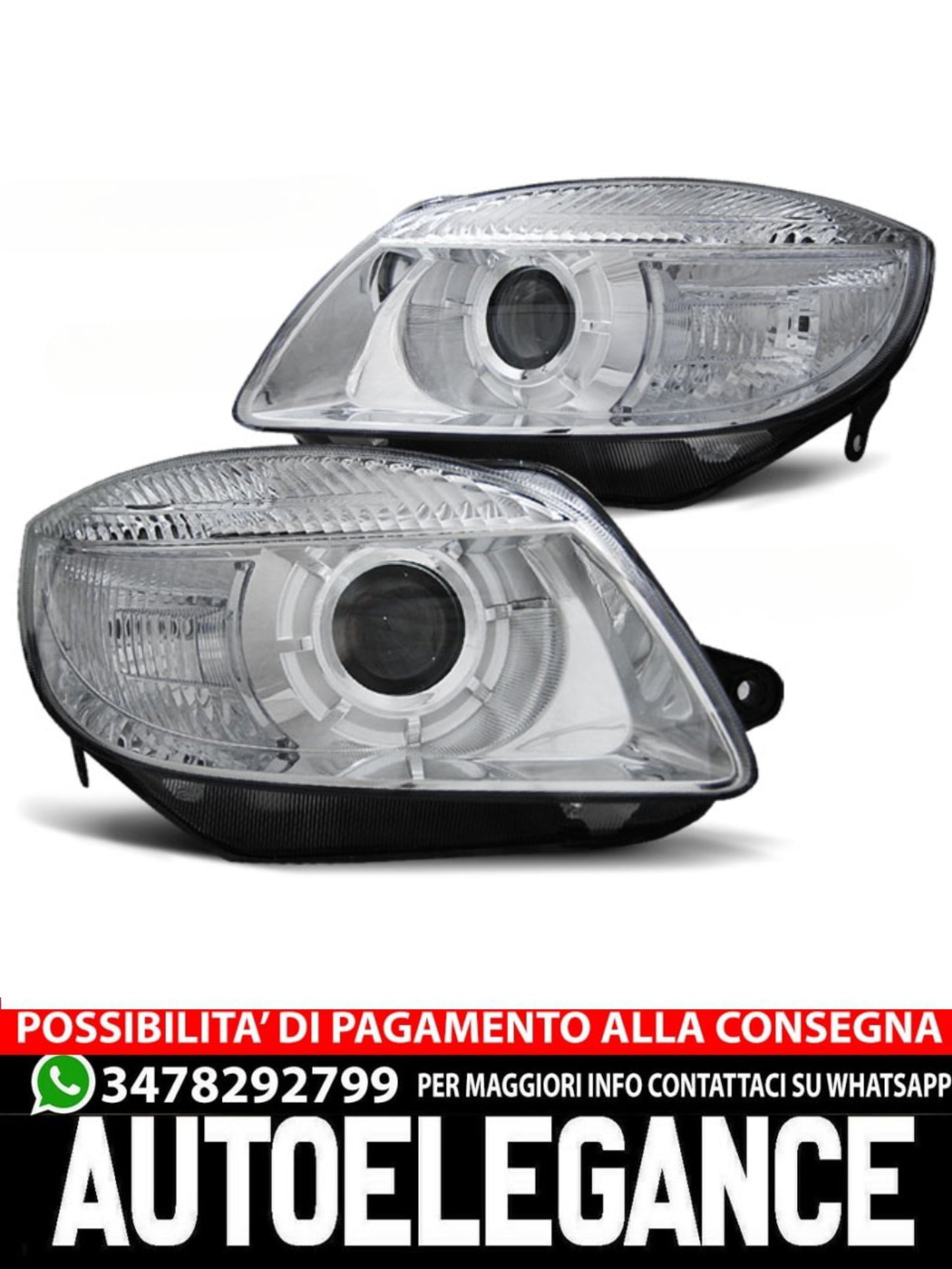 FARI CROMATI ADATTI COMPATIBILI  PER SKODA FABIA 07-03.10 / ROOMSTER 06-03.10