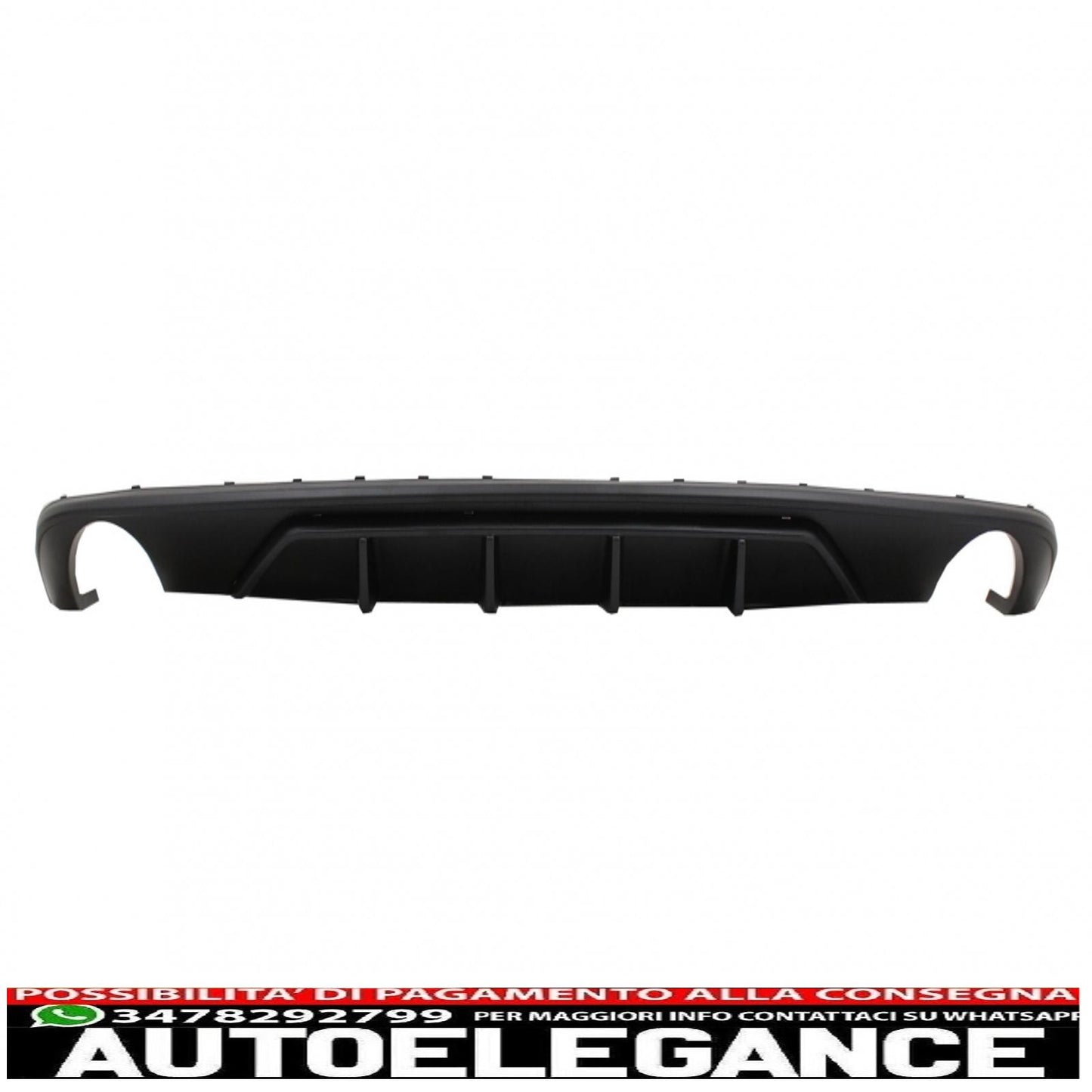 Diffusore mantovana per paraurti posteriore adatto per audi a4 b9 8w berlina avant (2016-2018) design sportivo per edizione standard