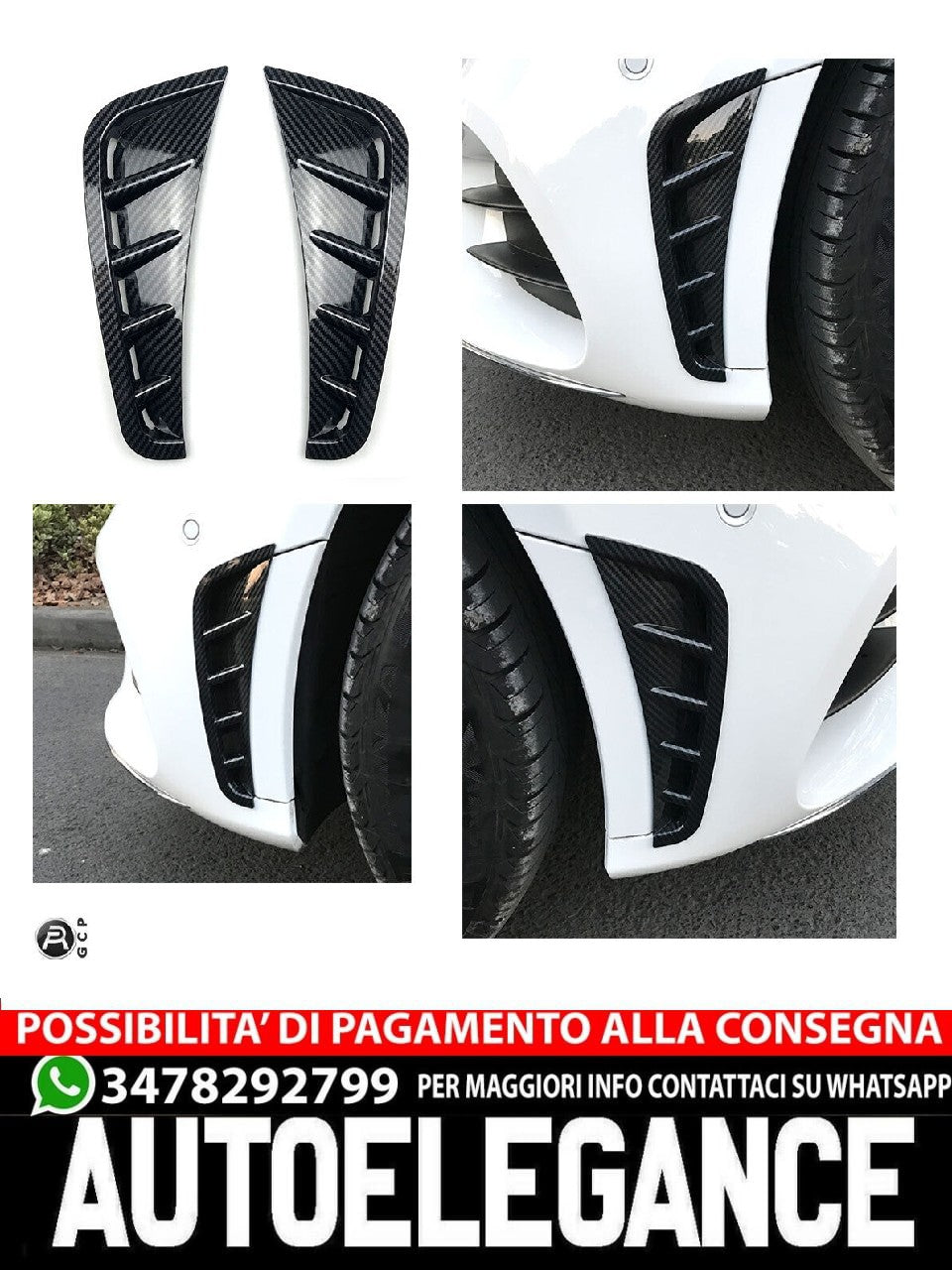 AMG LOOK PRESA D'ARIA VENTILAZIONE PRESA D'ARIA SPOILER ANTERIORE per Mercedes