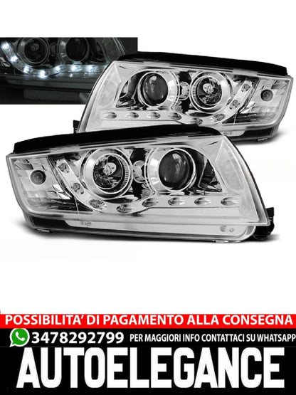FARI ANTERIORI DAYLIGHT CHROME per SKODA FABIA 12.99-08
