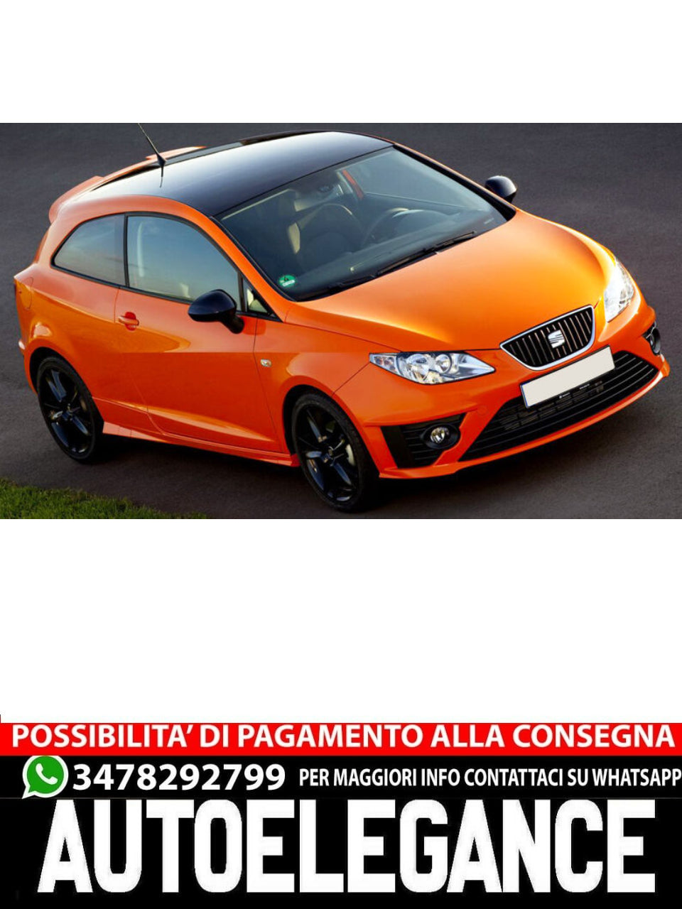 SOTTO MINIGONNE ADATTE PER SEAT IBIZA 6J IBIZA 6F IBIZA KJ 08-21 NERO LUCIDO