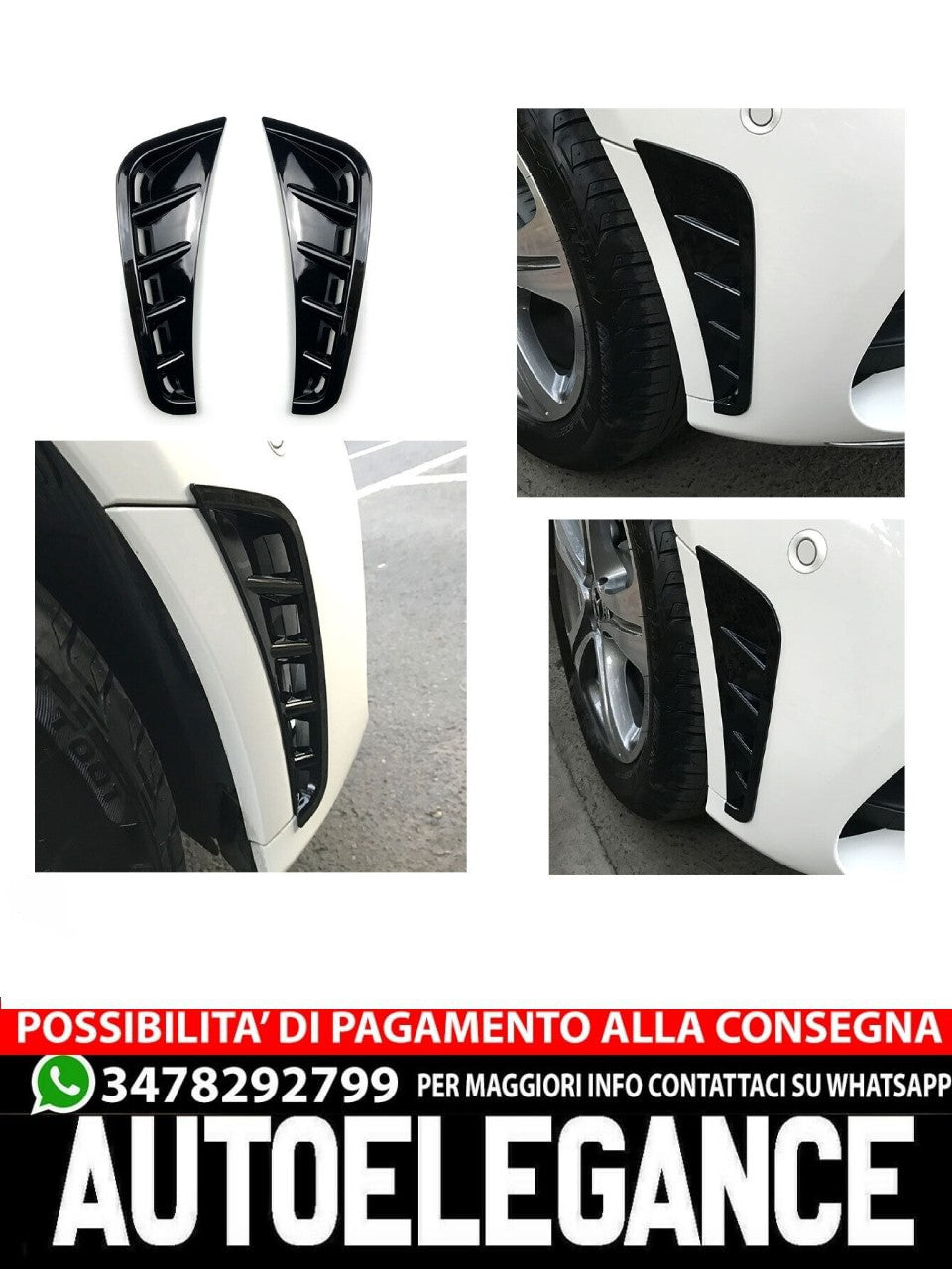 AMG LOOK AIR INTAKE VENTILATION AIR INTAKE FRONT SPOILER for Mercedes 
