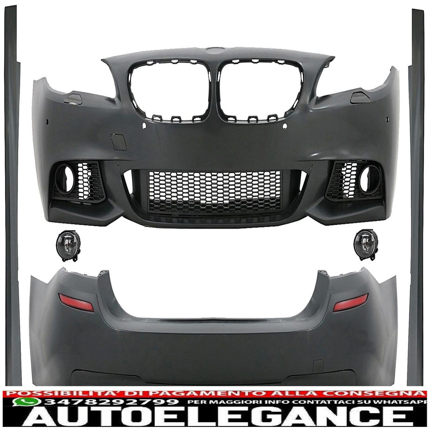 Kit carrozzeria per BMW Serie 5 F10 11-14 Minigonne paraurti M-Technik Look
