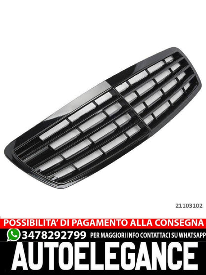 Sports grille for Mercedes W211 S211 E 2002-2006 glossy black AMG LOOK 