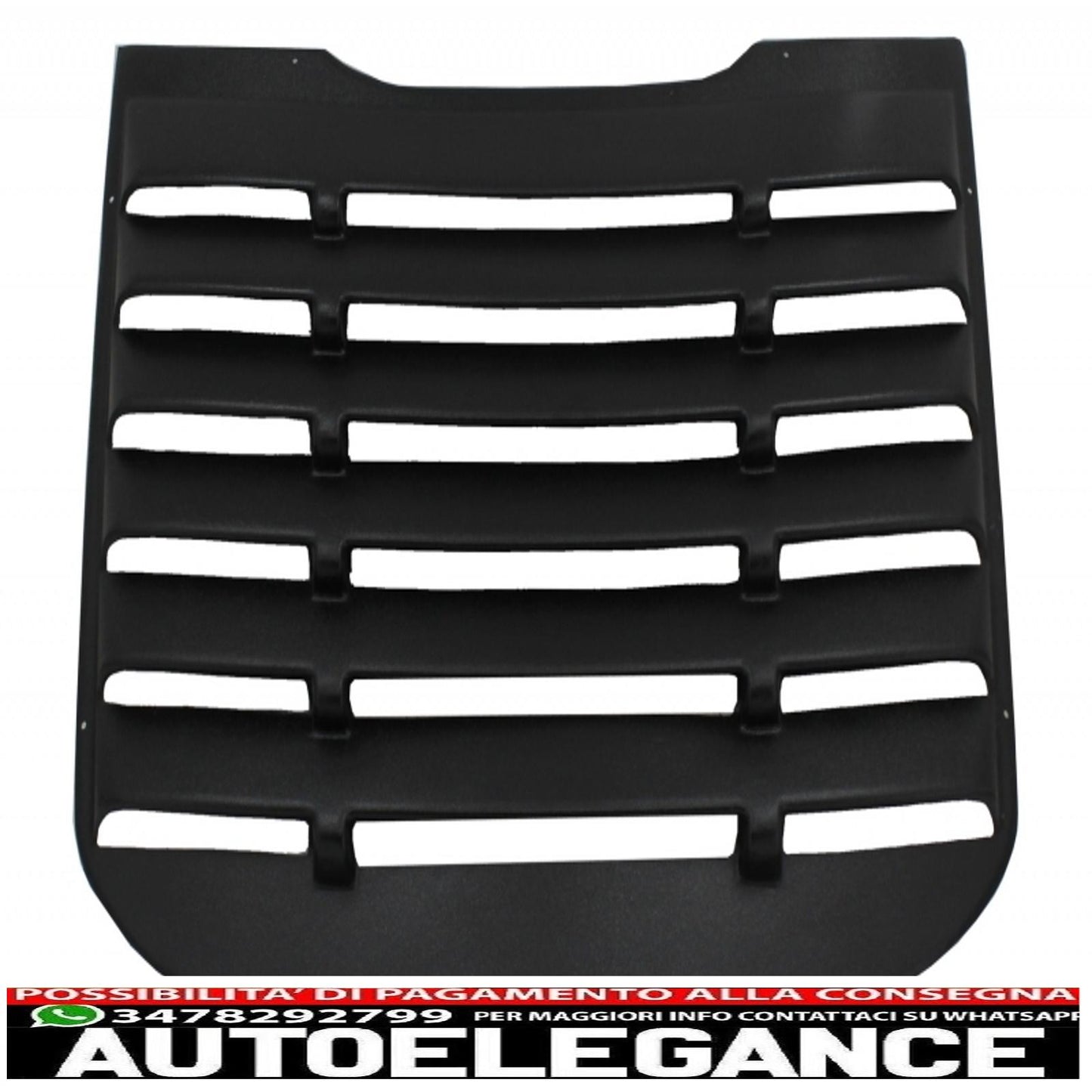 classiche feritoie per finestrini laterali adatte per Ford Mustang Mk6 VI sesta generazione (2015-2019) con feritoie per finestrini posteriori nere AUTOELEGANCERICAMBI