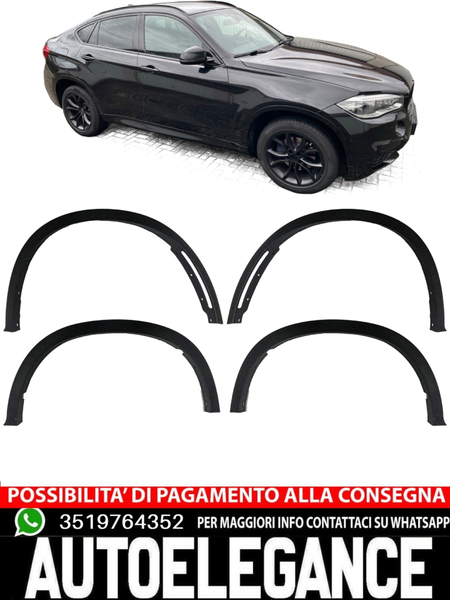 Set parafanghi passaruota adatto per BMW X6 F16 14-19