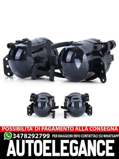 Coppia fendinebbia in vetro trasparente HB4 fumo adatto per BMW E60 E61 03-07 AUTOELEGANCERICAMBI