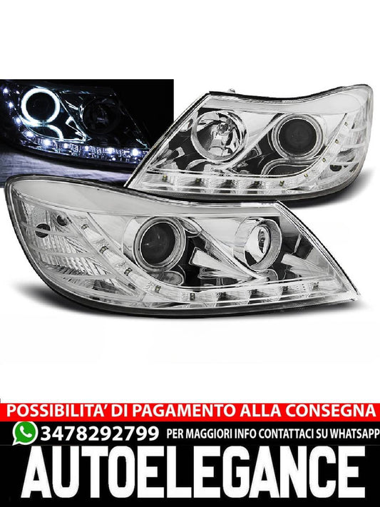 DAYLIGHT CHROME HEADLIGHTS for SKODA OCTAVIA 09-12 