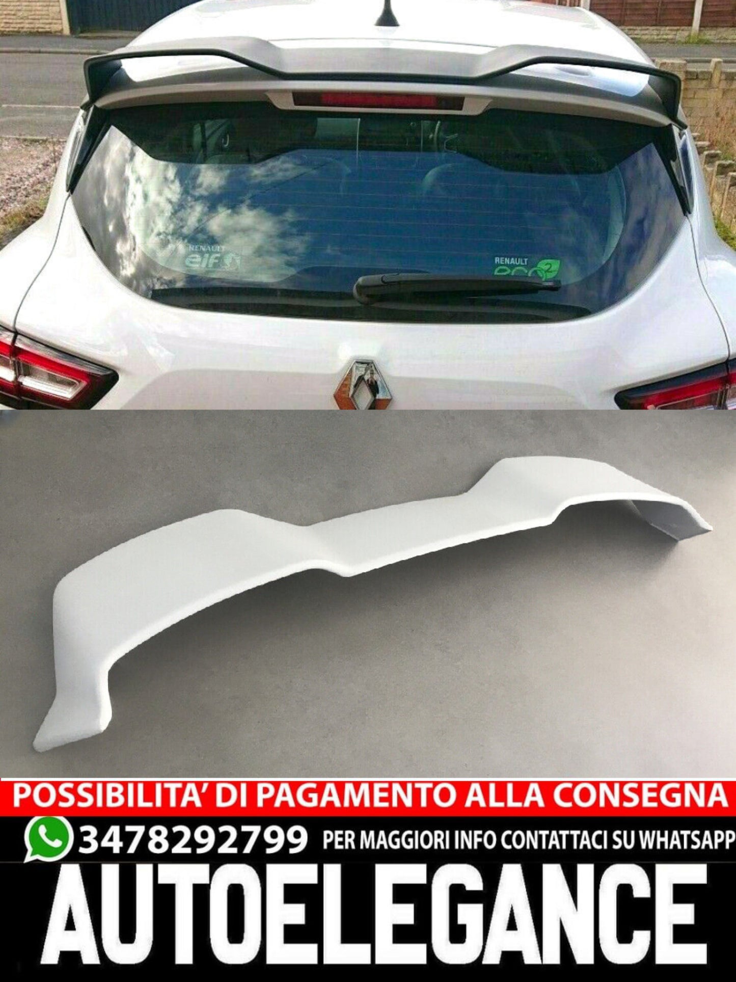 SPOILER LOOK COP RENAULT CLIO MK4 FOR STANDARD MODEL (2012-2019) 
