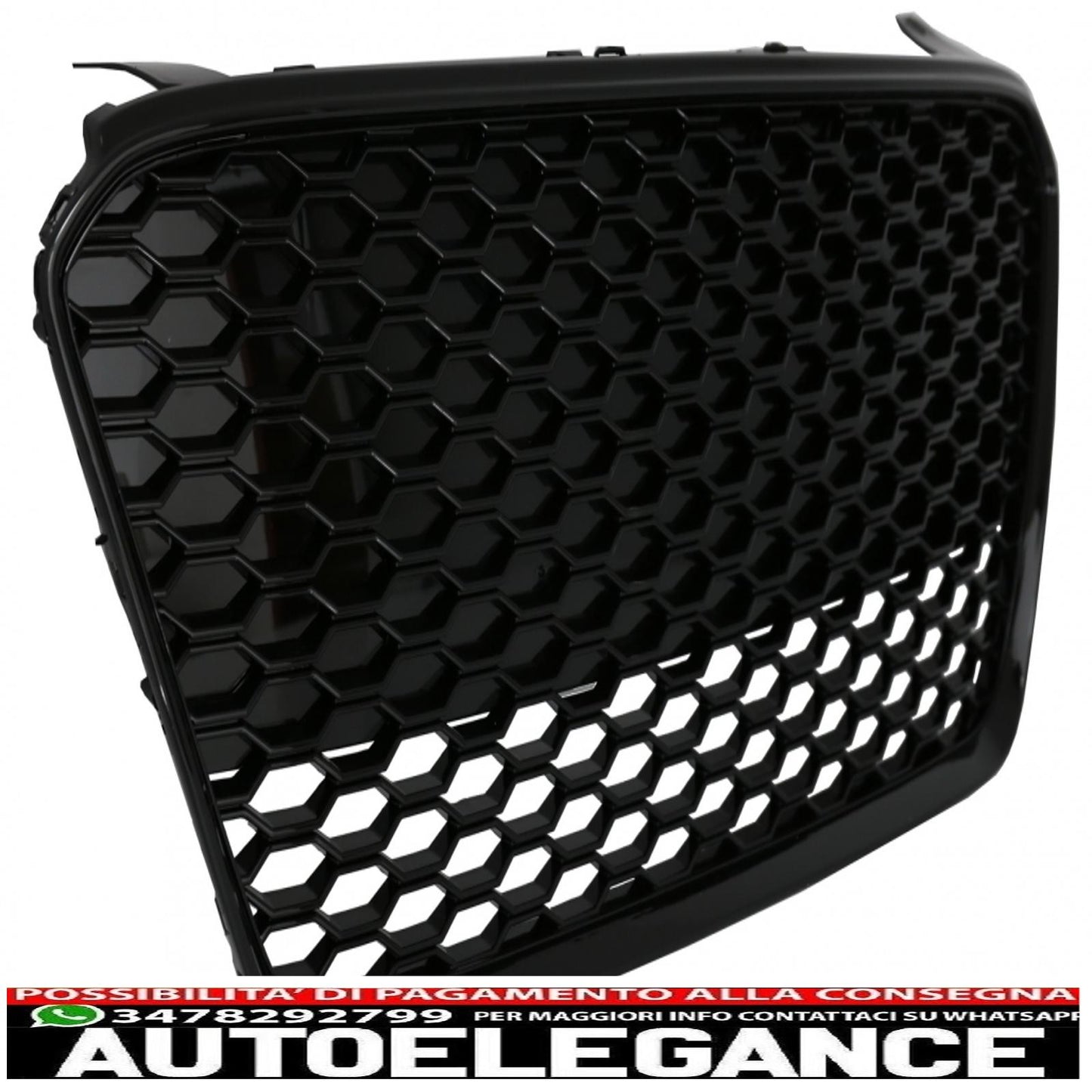 griglia anteriore adatta per audi r8 42 restyling 1a generazione (2013-2015) rs design nero lucido