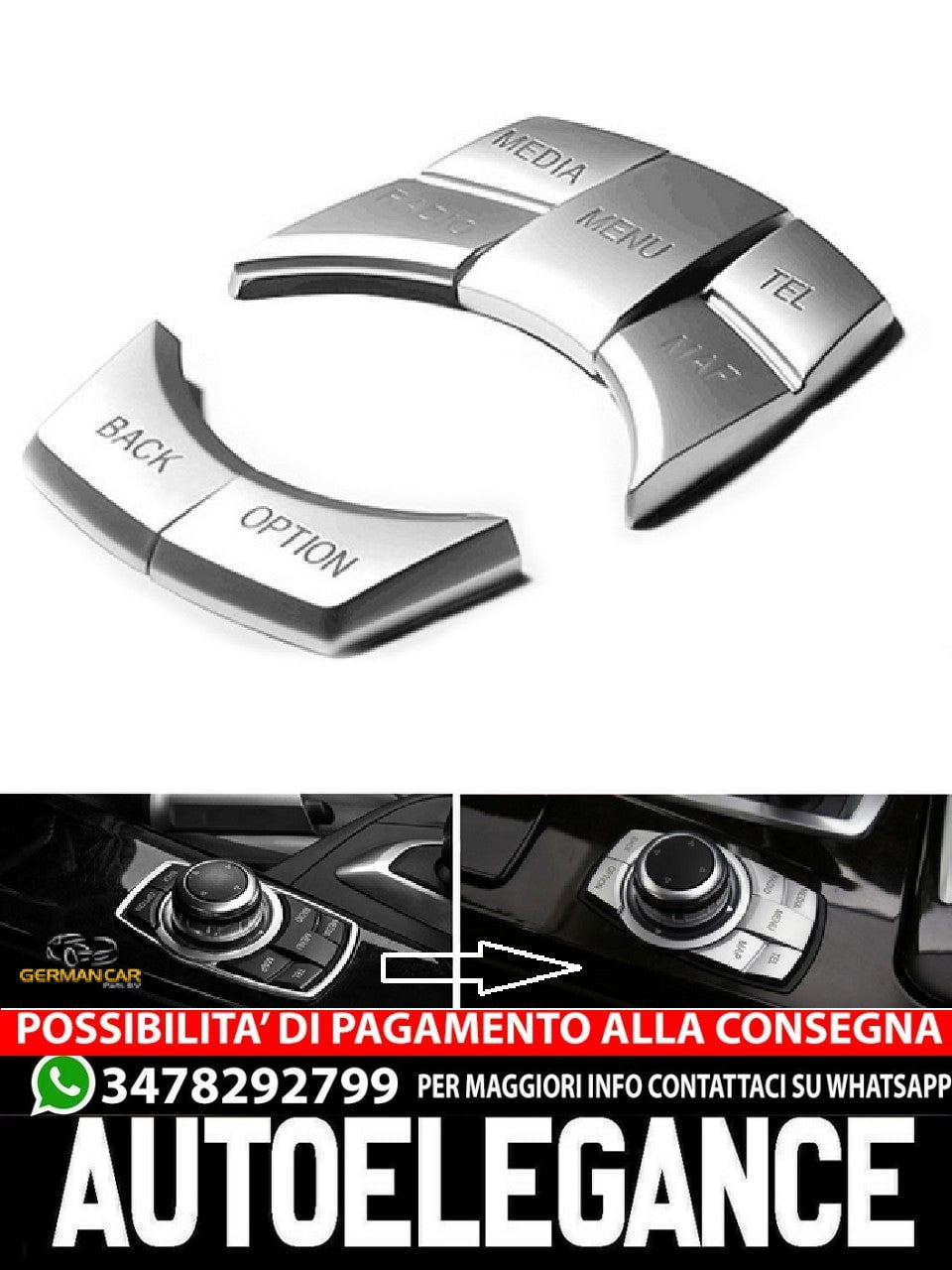 Per BMW F10 F20 F30 F32 F15 F16 F25 F26 tasti multimediali coperture diaframmi