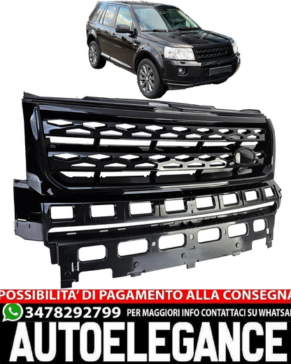 GRIGLIA ADATTA PER RANGE ROVER FREELANDER 2 2007-2014 LOOK NERO LUCIDO
