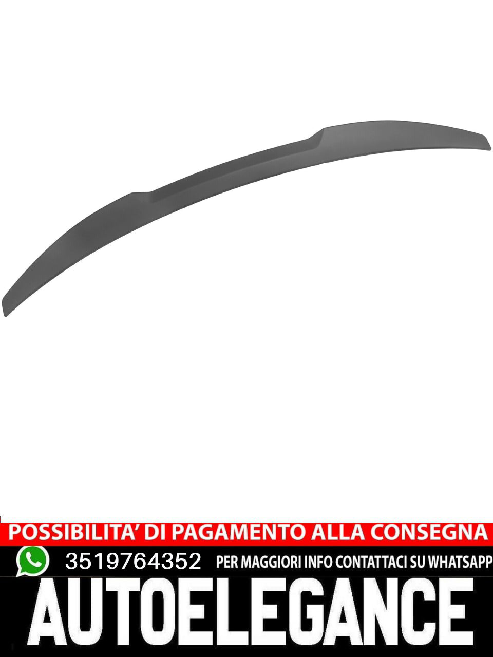 Spoiler posteriore  adatto per Audi B9 8W sport style 2015 - non verniciato nero