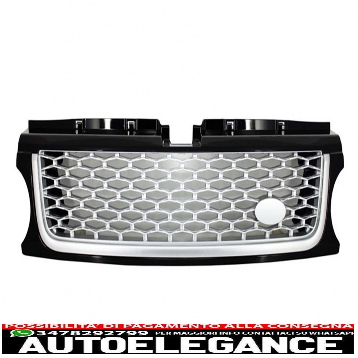 central grille and side air intakes group suitable for land rover sport l320 facelift (2009-2013) autobiography look black silver edition