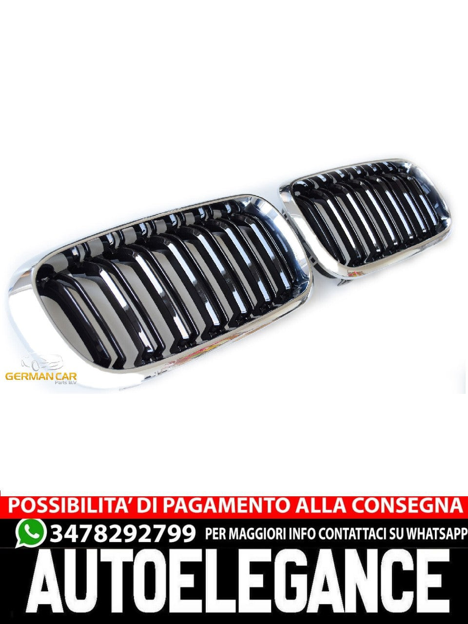 GRILLE FOR BMW X5 X6 F15 F16 BLACK CHROME 