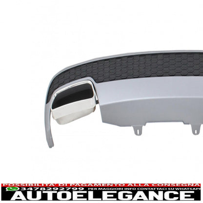 Diffusore mantovana paraurti posteriore con terminali di scarico adatto per audi a6 4g limousine (2011-2014) look restyling