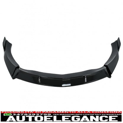 Front Bumper Spoiler Lip Extension Fit For Mercedes CLA C117 X117 Sport Line (2016-2018) Piano Black 