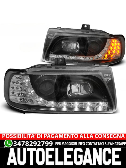 FARI ANTERIORI DAYLIGHT NERO per SEAT IBIZA/CORDOBA/POLO VARIANT, BERLINA 10.93-08.99