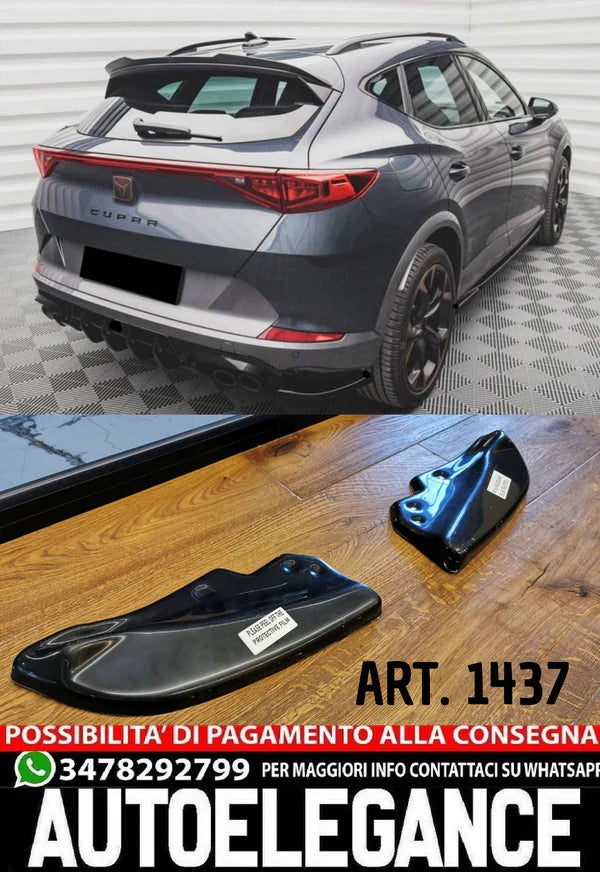 FLAP POSTERIORI ADATTI PER CUPRA FORMENTOR 2020+ NERO LUCIDO LOOK SPORTIVO