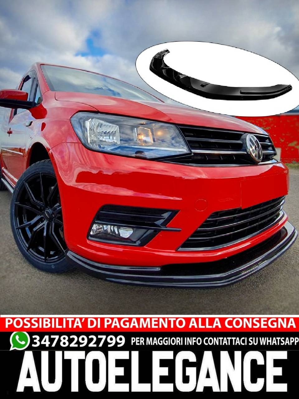 SPLITTER adatto per VW Caddy MK4 2015-2020