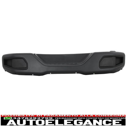 Metal Rear Bumper with Full Exhaust System Rear Axle Fit for Jeep Wrangler Rubicon JK (2007-2017) Dual Exhaust