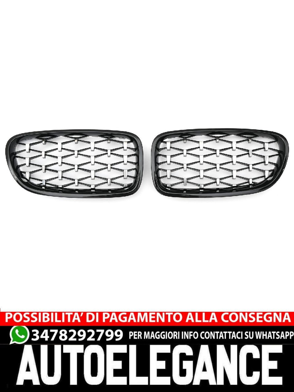 RADIATOR GRILLE SUITABLE FOR BMW 5 SERIES F10 F11 SPORT GRILLE DIAMOND BLACK 