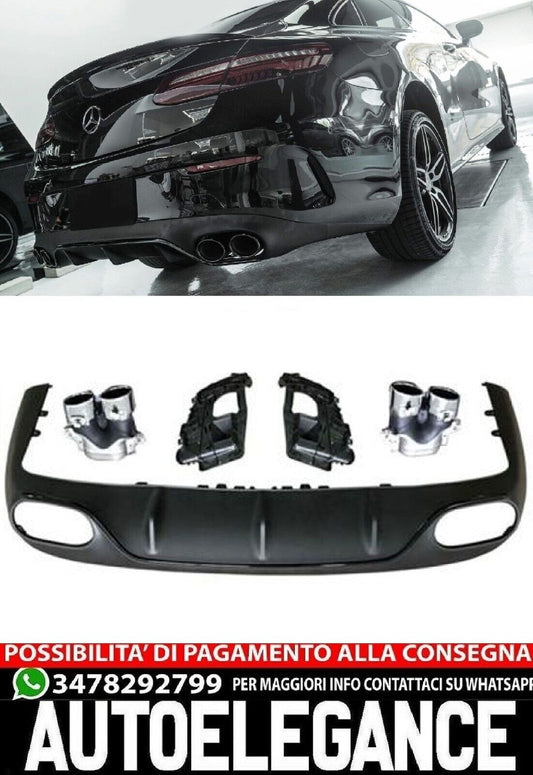 Diffusore + terminali di scarico E53 AMG adatto per Mercedes CLASSE E C238