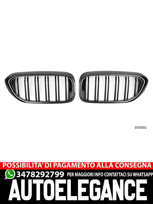 SUITABLE FOR BMW 5 SERIES G30 G31 RADIATOR GRILLE DOUBLE BRACKET GLOSS BLACK 