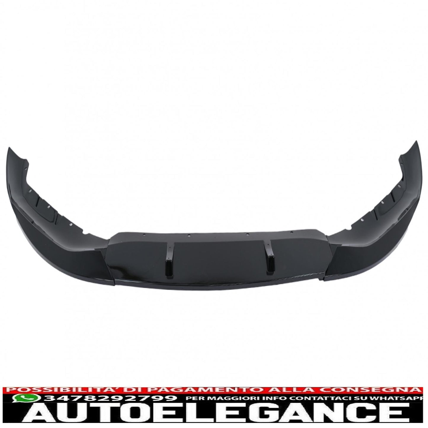 Front Bumper Spoiler Lip Fit For BMW 5 Series G30 Limousine G31 Touring (2017-2019) M Sport Design Piano Black 