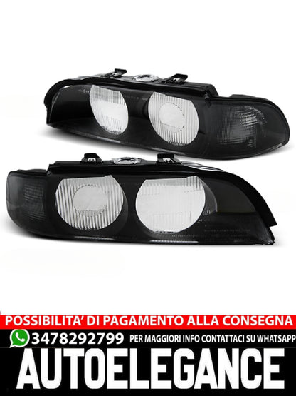 FARI ANTERIORI FUMÈ NERO D2S ADATTI COMPATIBILI per BMW E39 95-00