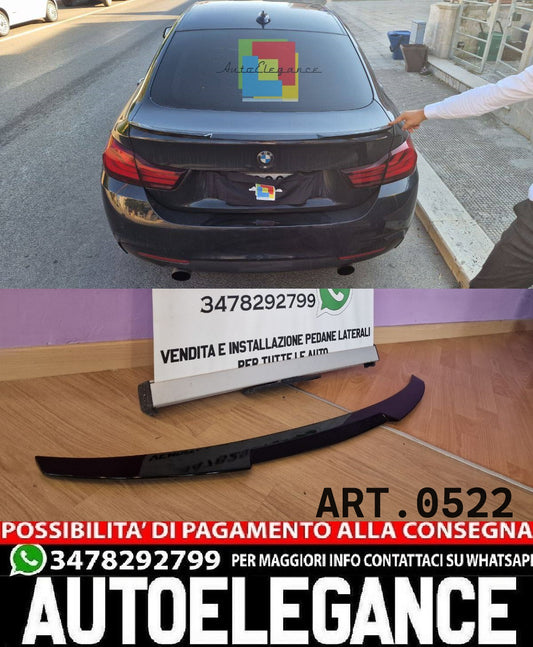 SPOILER BAGAGLIAIO ADATTO PER BMW SERIE 4 F36 GRAND COUPE LOOK M4 NERO LUCIDO