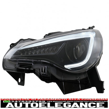 fari anteriori a led adatti per toyota 86 (2012-2019) subaru brz (2012-2018) scion fr-s (2013-2016) con luci di svolta dinamiche sequenziali
