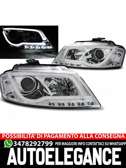 CHROME DRL HEADLIGHT TUBE for AUDI A3 8P 08-12 