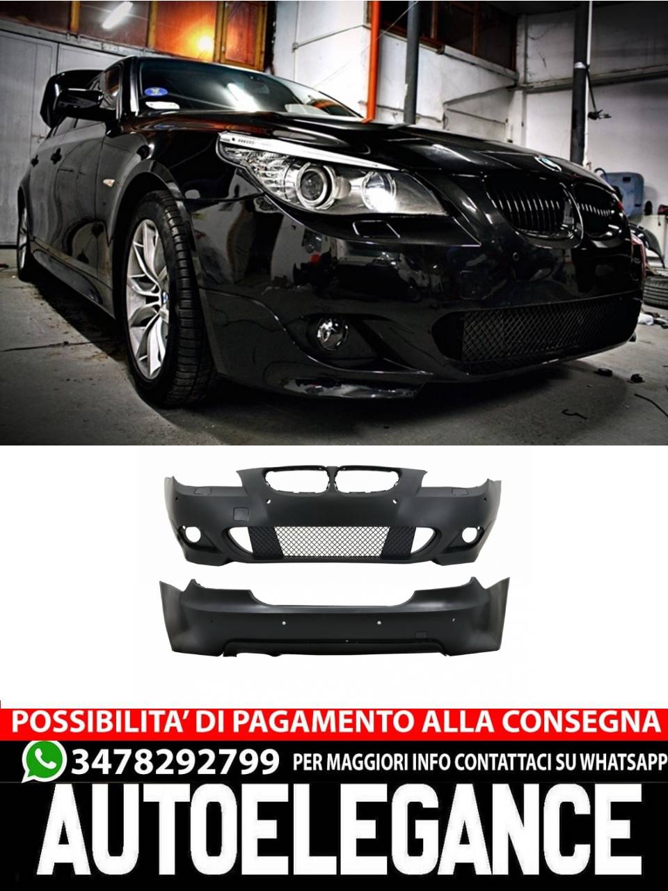 Kit carrozzeria adatto per BMW Serie 5 E60 Berlina Non-LCI (2003-2007) M-Technik