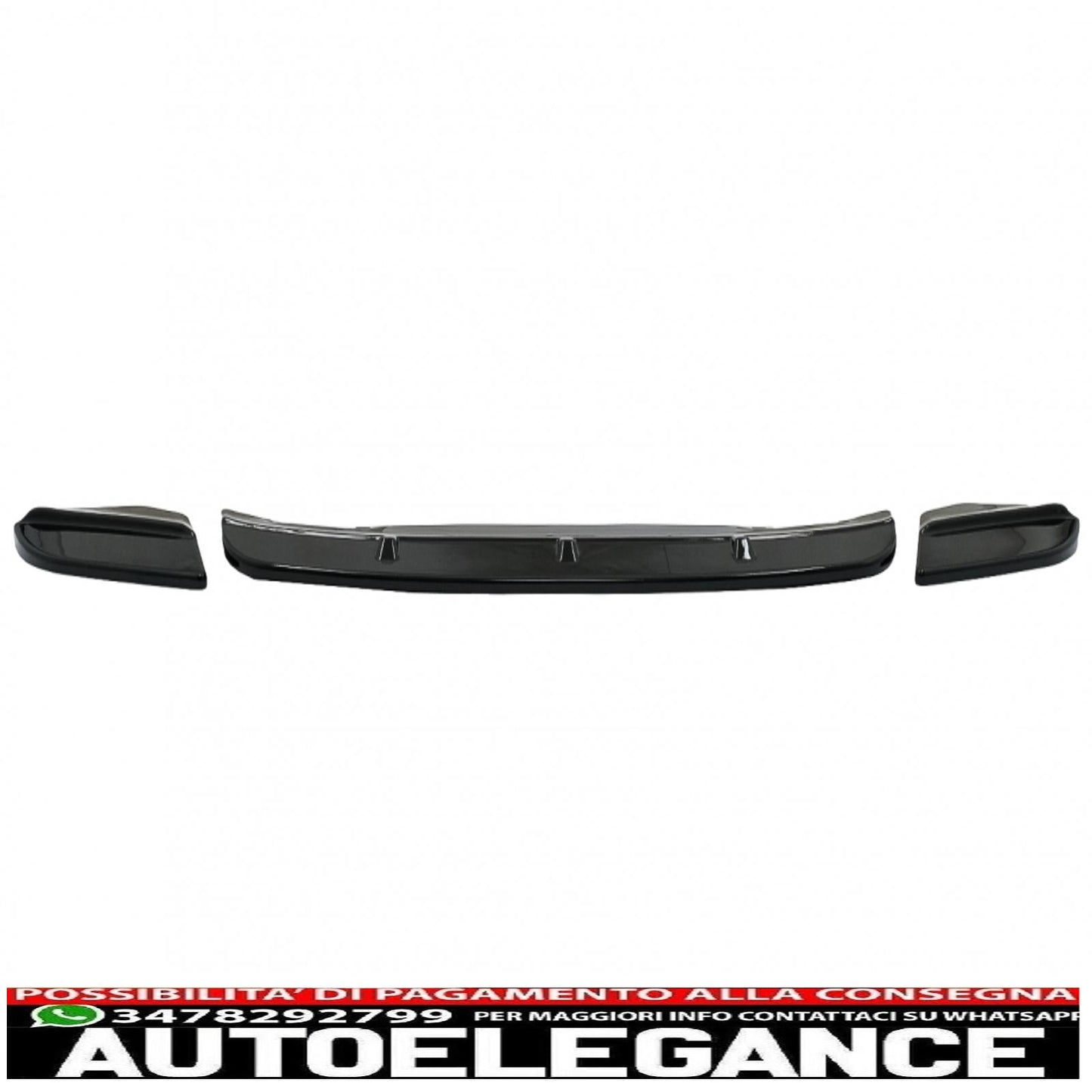 Front Bumper Spoiler Lip Fit For BMW X4 G02 (2018-up) Piano Black 